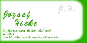 jozsef hicke business card